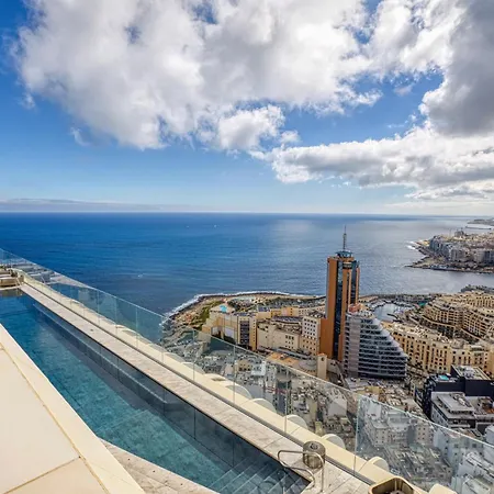 公寓 New To The Matket - 19th Floor In The Prestigious Mercury Tower By Sf Homes Saint Julian's